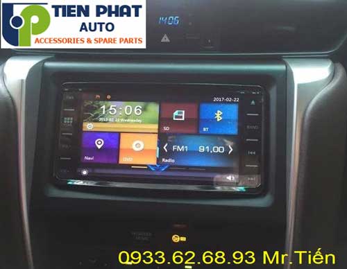 dvd chay android  cho Toyota Fortuner 2016 tai Quan Go Vap